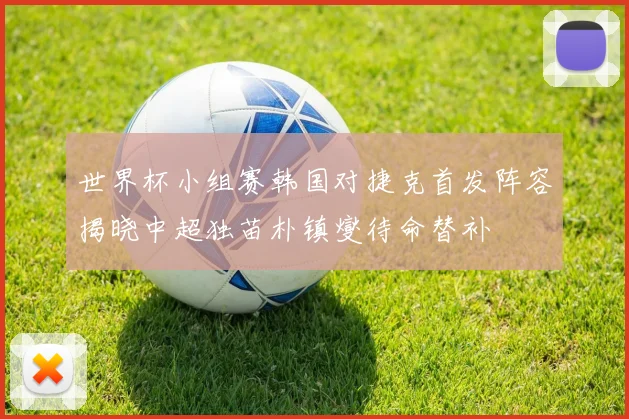 世界杯小组赛韩国对捷克首发阵容揭晓中超独苗朴镇燮待命替补